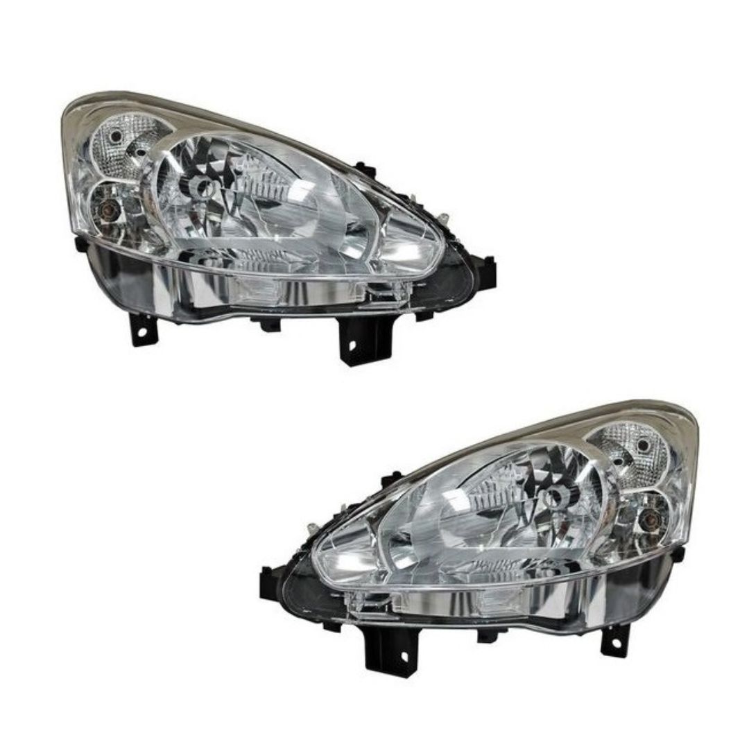 2 x Peugeot Partner,Citroen Berlingo 08-12 Headlights Headlamp Front Lights Right Left Electric with Motor