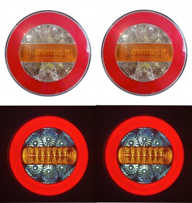 2 x Led Neon Baklys tilhenger ,baklykt venstre høyre Vw, Iveco, Fiat Bus Van LED dioder 12/24v
