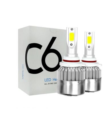 2 x Led HB3 lys, hovedlys, lyspærer, strålekaster  COB 72w 7600lm