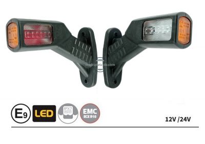 2 x 12V 24V Luz Lateral Posicion para Remolque LED E9 ADR