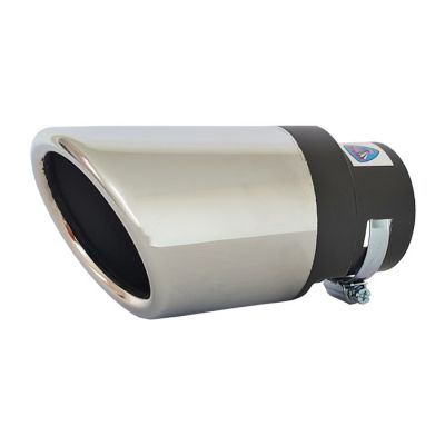 Tailpipe Exhaust Car Silver Beveled Tunnig 145mm