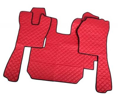 SCANIA R Red Leather Floor Mats Manual Truck Lorry 2005 - 2012