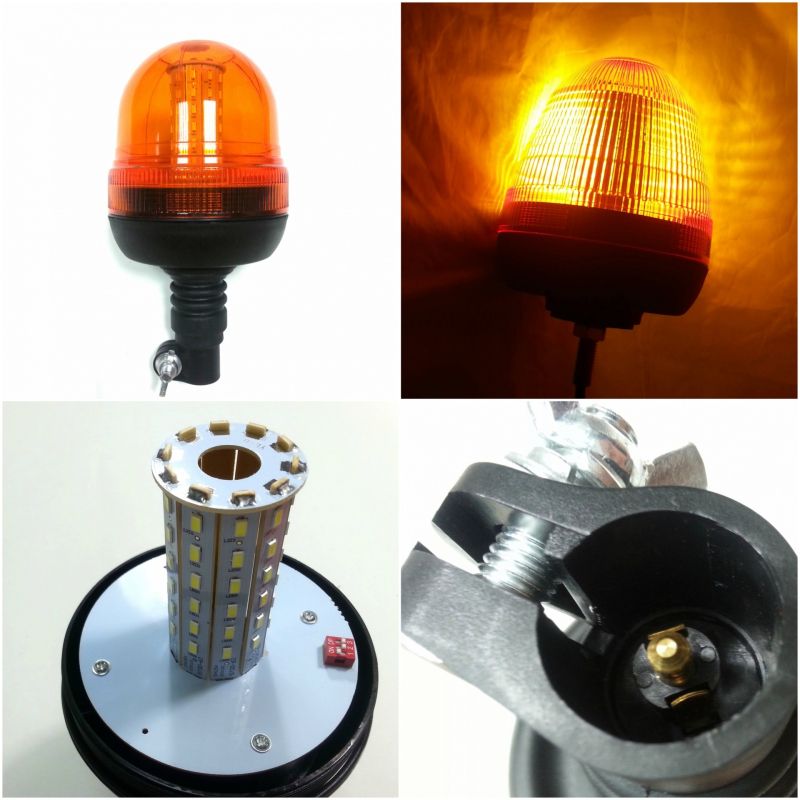 40 LED Warnleuchte Rundumlicht Orange Lampe 126mm 12V 24V