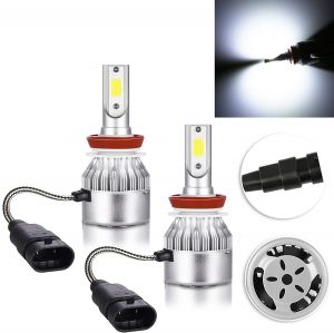 2 x LED H11  LED Feux, ampoules à LED, feux de voiture, DRL,COB 72w 7600lm