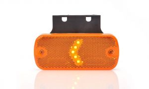2 x 5 LED Markeringslys,blinklys tilhenger lastebil oransje 12/24v ,e-markerad