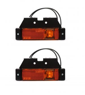 2 x 2 LED sidemarkeringslys lastebil tilhenger 12/24V oransje e-market