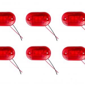 2 LED Mini SMD sidemarkeringslys lastebil tilhenger rød 12v 24v