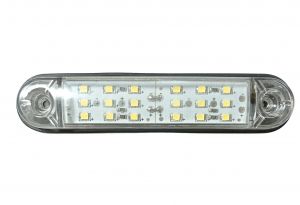 18 LED Lumini de marcaj,Indicator,lateral Remorcă Camion Alb 12V 24V
