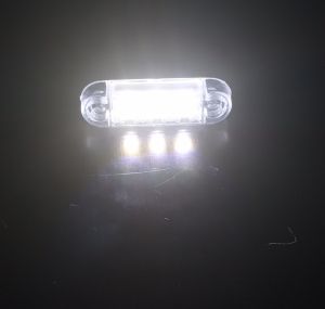  3 LED Mini Side Clearance Marker light Indicator Trailer Truck Whte Man Daf Scania Iveco 12/24v