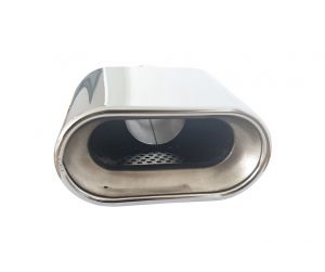 Tailpipe Exhaust Car Black Silver 180mm