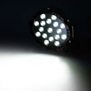 LED Redondas Luces de trabajo Luz Foco 51W 12V 24V Negro