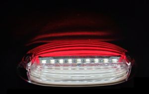 2 x 18 LED Umrissleuchte Begrenzungsleuchten Anhänger Rot/Weiss 12/24V LKW Wohnwagen
