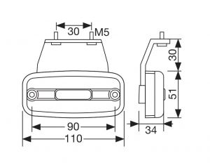 LED Anhänger LKW Wohnmobil Umrissleuchte Gelb ISO9001 E9 ADR 12V 24V