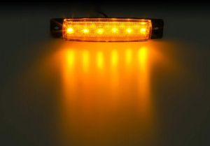 6 LED Light Lamp position Marker Clearance 12V Orange truck