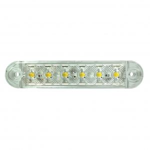 6 LED Side Clearance Marker light Indicator Trailer Truck White Actros Renault Volvo 12/24v