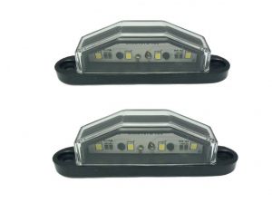 2 x 4 LED Éclairage De Plaque D'immatriculation pour Camions Remolques 12v 24v