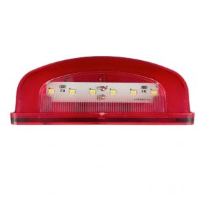 2 x 6 LED Nummerplåtsbelysning för Lastbil Släpvagn Röd 12v 24v