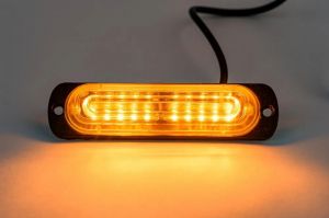 10 LED Luz de intermitente Delgado Luces Estroboscópica Camión ámbar car 12V 24V