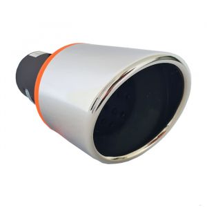 Tailpipe Exhaust Car Black Silver Sport 185mm