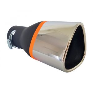 Tailpipe Exhaust Car Black Silver Sport 168mm Universal