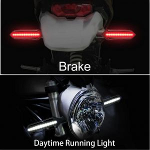 LED Motorcycle Motorbike Turn Signal DRL Lights 12v Orange Red E11