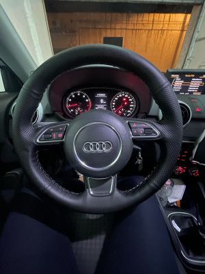 Steering wheel COVER for AUDI A1,A3,A5,A7 (2013-2015) Eco Leather For Sewing