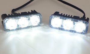 2 x 3 Led lumini de zi Auto Ceață DRL Alb 12V