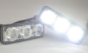 2 x 3 LED Bil ekstra lys Led kjørelys Tåkelys Arbeidslys 12V