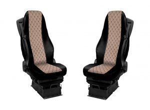 Seat covers for Volvo FH 2016-2020 EURO 6 Truck Black Beige Leather