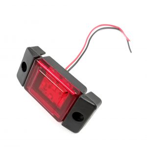 6 LED 24V Sidomarkeringsljus Röd Lampa Lastbil