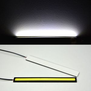 2 x 17 cm LED COB tiras luces diurnas DRL iluminación impermeable 12V blanco