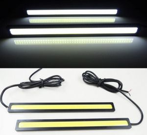 2 x 17 cm LED COB tiras luces diurnas DRL iluminación impermeable 12V blanco