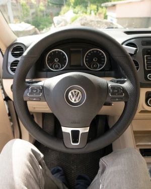 Capacul volanului pentru VW PASSAT B7 Amarok Polo Eco Piele 2011-2014 Pentru cusut