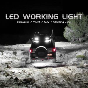 64 LED Arbetsbelysning  Lamp12-30V 48W 5000lm för SUV 4x4 Traktor Bil Ljus