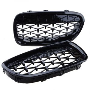 Front Grills for BMW F10 F11 F18 M5 Diamond Style Gloss Black