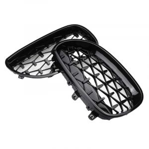 Front Grills for BMW X1 F48 Kidney Diamond Style Gloss Black
