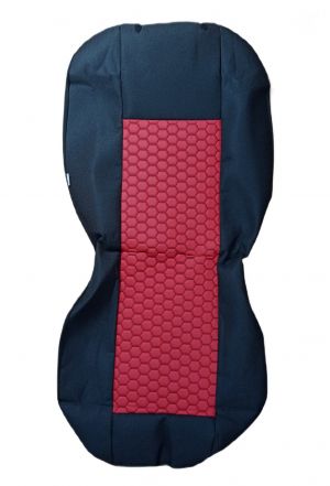 Seat covers for CITROEN JUMPER Van Black Red Leather Textile