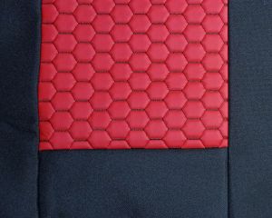 Sitzbezüge für MERCEDES SPRINTER 2006-2018 Van Schwarz Rot Leder Textil