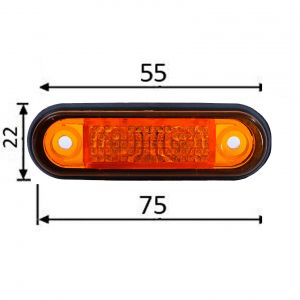 Led Sidomarkeringsljus Positionsljus Orange för Kelsa Bar 12V