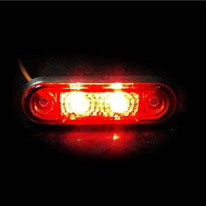 Led Sidomarkeringsljus Positionsljus Röd för Kelsa Bar 12V