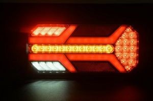 2 x LED Dynamic Bakljus Baklampa Tilhenger lastebil 12v 24v