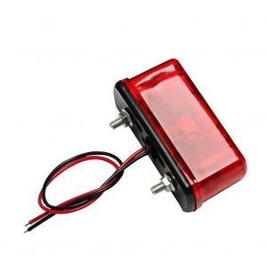 4 LED Feux De Plaque D'immatriculation pour Camions Remolques Rouge 12v 