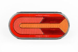 2 x LED Dynamic Bakljus Baklampa Tilhenger lastebil 4 funktioner 12v 24v