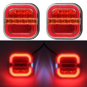 2 x LED Neon Feu arrière de Remorque Camion 5 fonctions 12v 24v