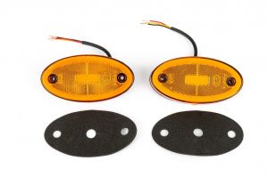 LED 12v 24v Sidemarkeringslys till Tilhenger Lastebil Orange Gul Reflektor 