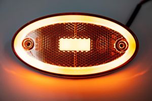 LED 12v 24v Sidemarkeringslys till Tilhenger Lastebil Orange Gul Reflektor 