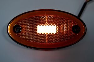  LED 12v 24v Sidomarkeringsljus Lastbil Släpvagn Orange Gul Reflektor  