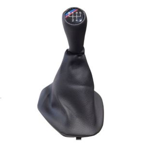 BMW E39 96-03 5 Series 5 Speed Leather Shift Knobs Boots Manual Transmission 