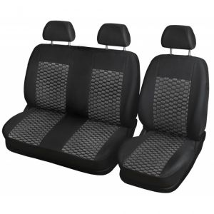 Seat covers for IVECO DAILY 2006-2011 Van Black Leather 