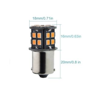 LED 30 SMD PY21W BAU15S Canbus 12V Rear Indicator Tail Red Bulb Lights 
